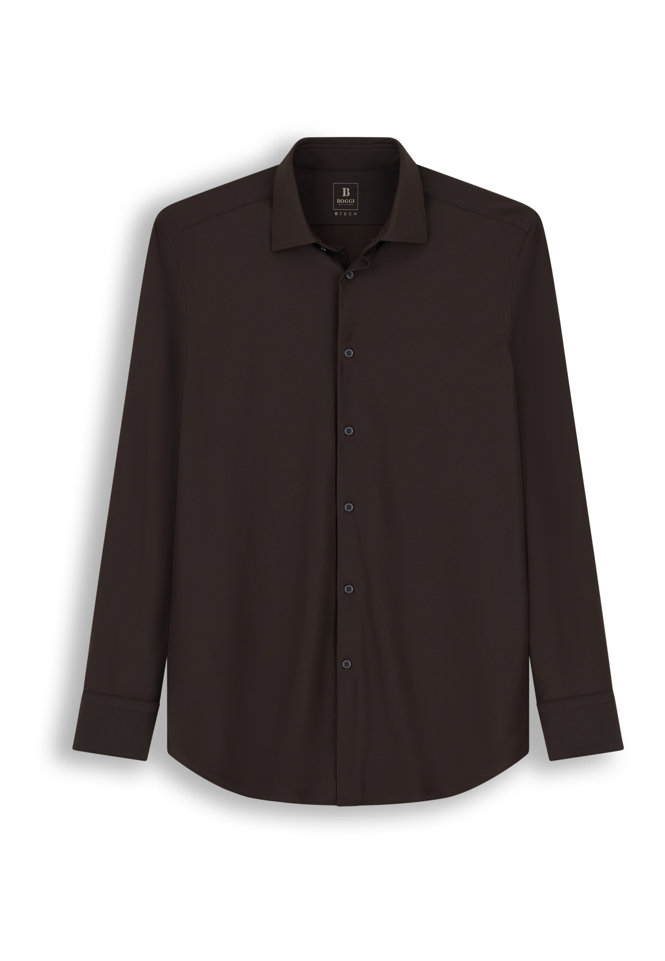 Boggi Milano Button Up Shirt in Brown: front
