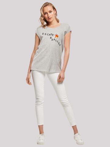 F4NT4STIC Shirt 'Alice im Wunderland Escape Reality' in Grey