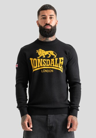 Lonsdale London Sweter 'Swanscombe' w kolorze czarny: przód