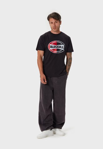 Oldskull T-Shirt 'Rtrip Gasoline' in Schwarz