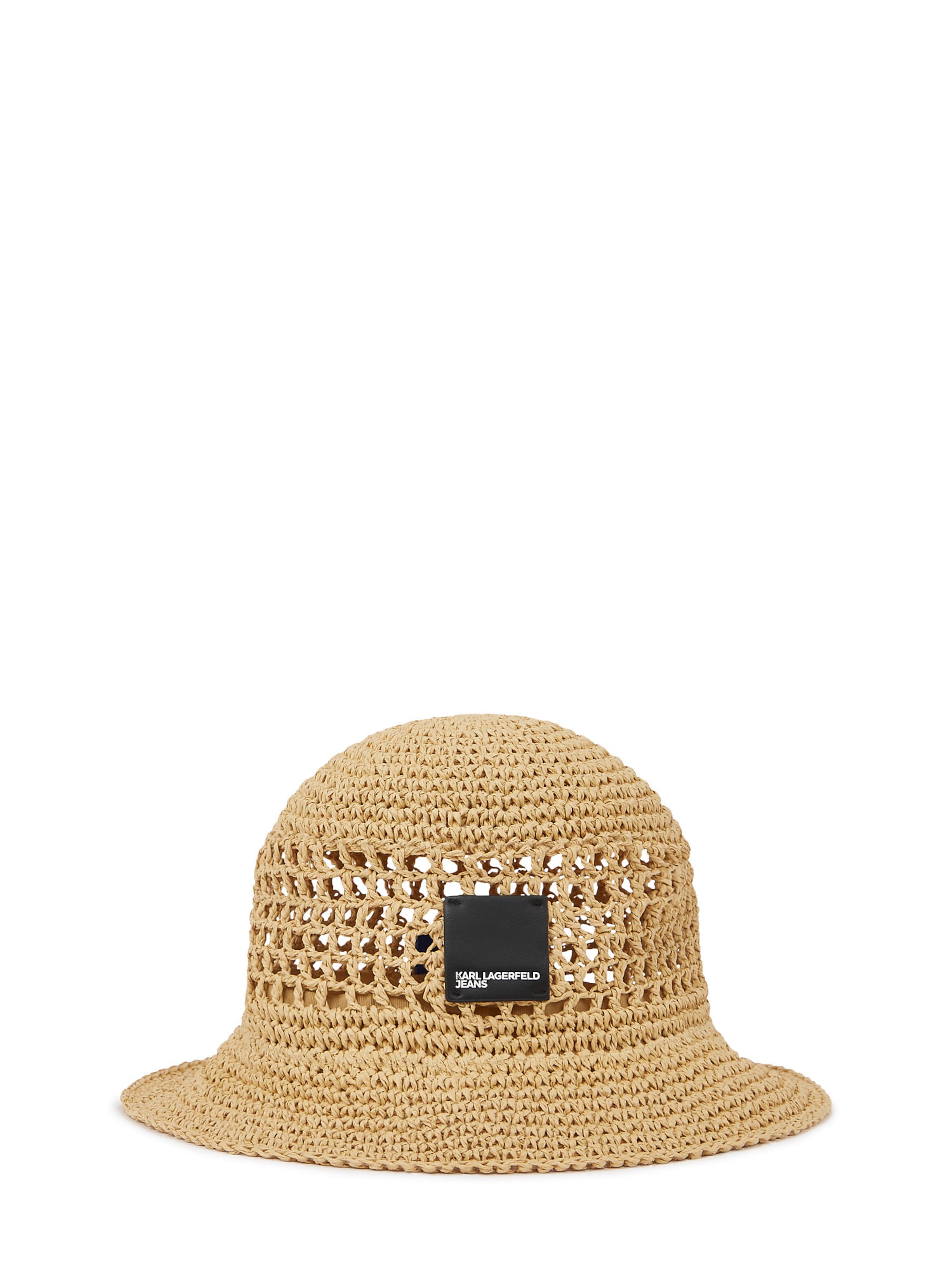 Pălărie de la KARL LAGERFELD JEANS pe bej: față
