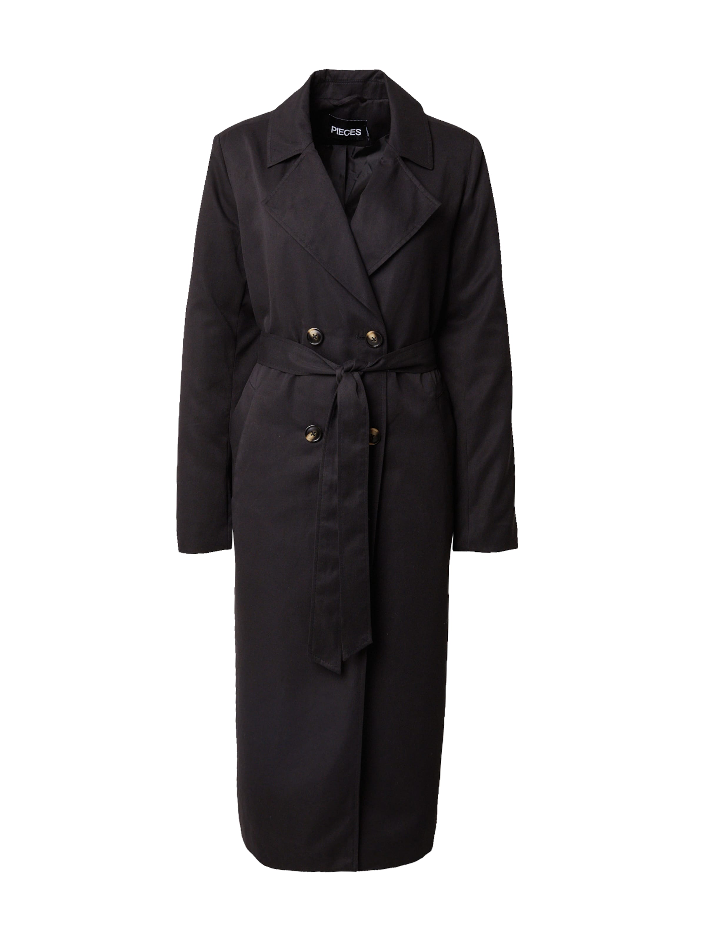 PIECES Mantel 'PCScarlett' in Schwarz: Vorderseite