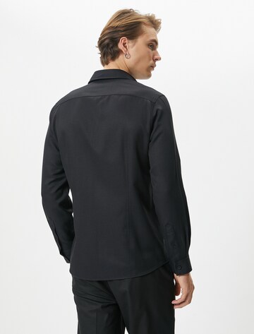 Koton Regular Fit Hemd in Schwarz