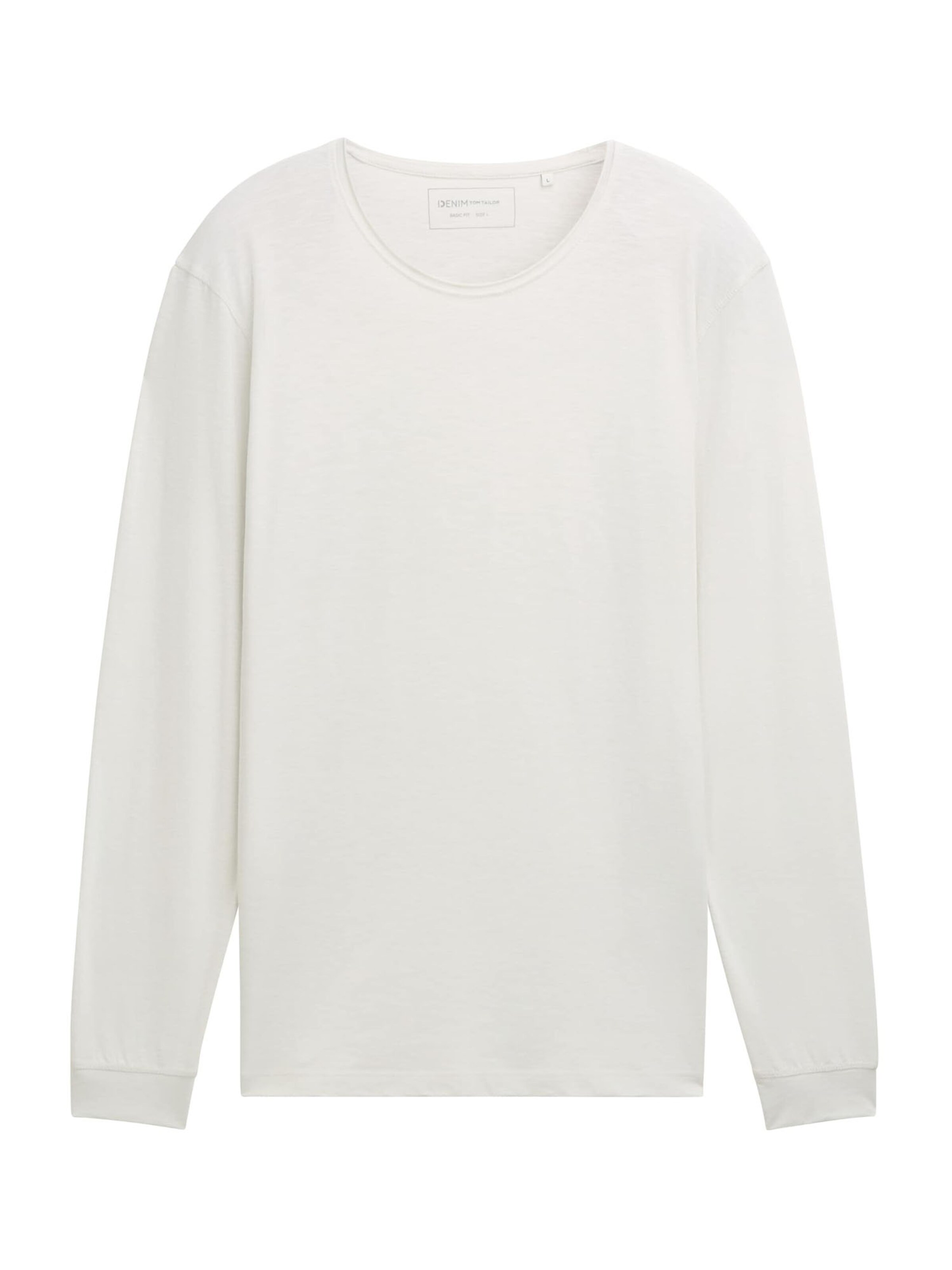 TOM TAILOR DENIM Μπλουζάκι σε λευκό: μπροστά