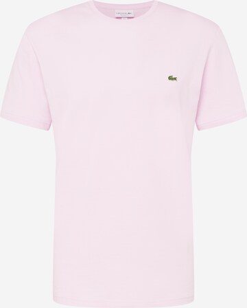 T-Shirt LACOSTE en rose : devant