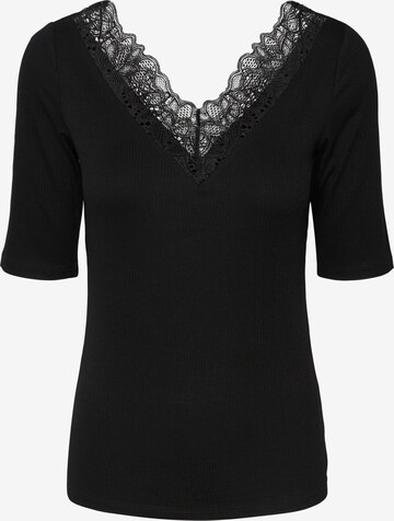 Y.A.S - Camiseta 'Elle' en negro: frente