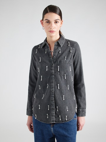 Camicia da donna di River Island in grigio: frontale