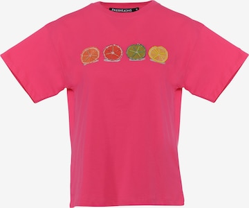 FRESHLIONS Shirt ' Orangen ' in Roze: voorkant