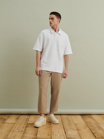 DAN FOX APPAREL Shirt 'Justin' in Wit