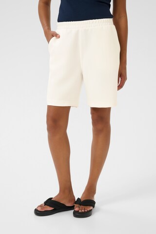 Kaffe - Loosefit Calças 'KAAnika' em branco: frente