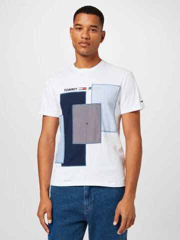 T-Shirt Tommy Jeans en blanc : devant