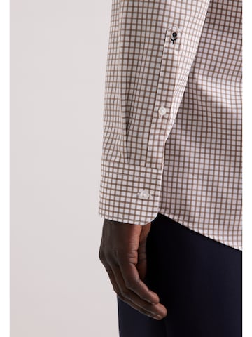 Coupe regular Chemise business SEIDENSTICKER en marron