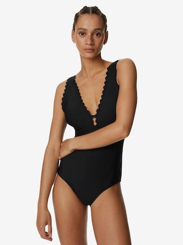 Marks & Spencer Triangle Swimsuit in Black: front