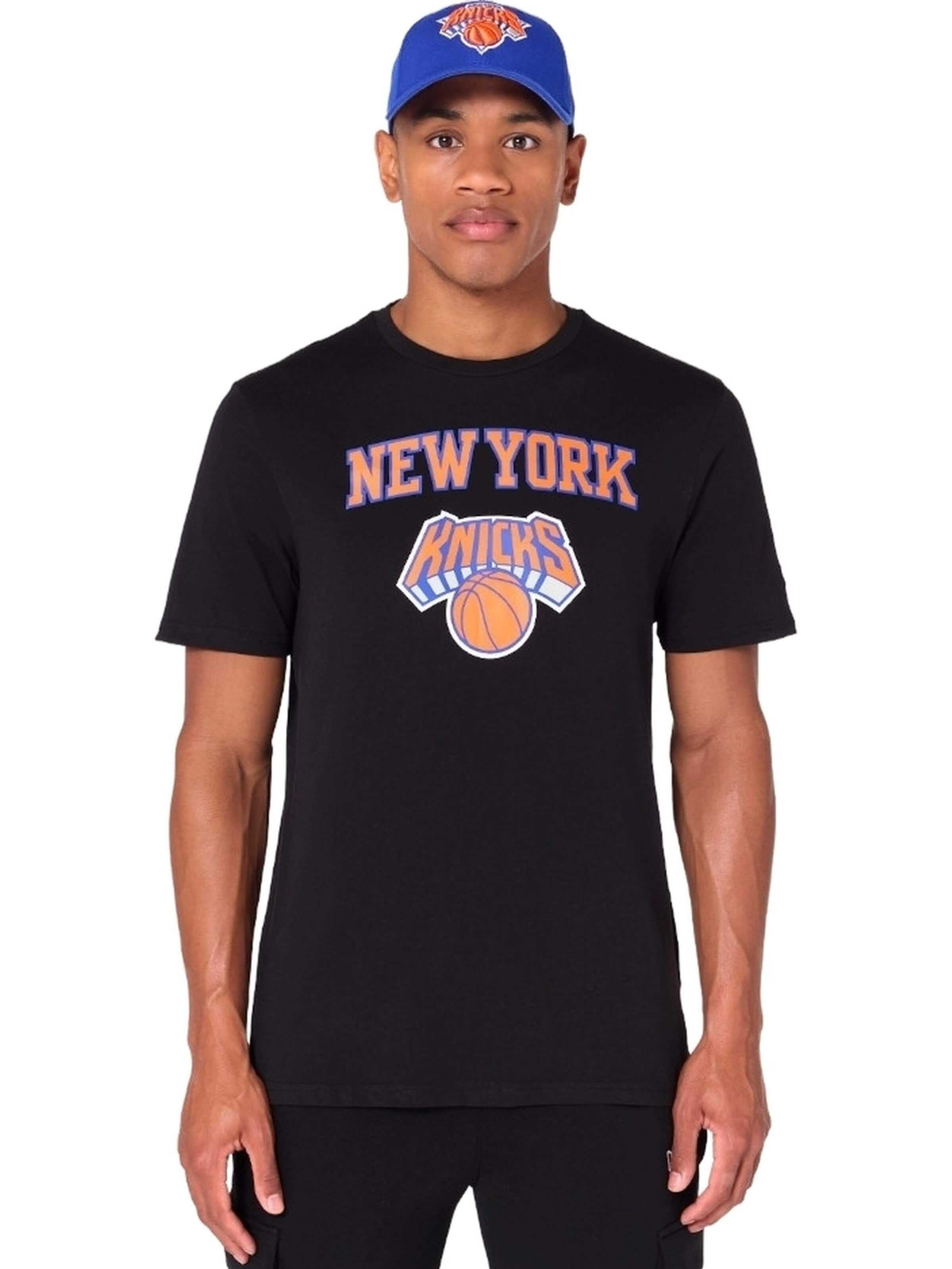 NEW ERA - Camisa 'Camiseta new era negra new york knicks nos nba regular tee neykni' em preto: frente