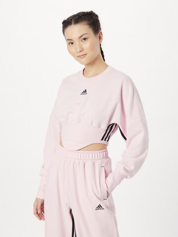 ADIDAS SPORTSWEAR Athletic Sweatshirt 'Dance 3-Stripes Corset-Inspired' in Pink: front