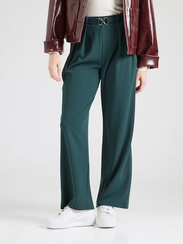 ABOUT YOU Regular Trousers with creases 'Yara' in Green: front
