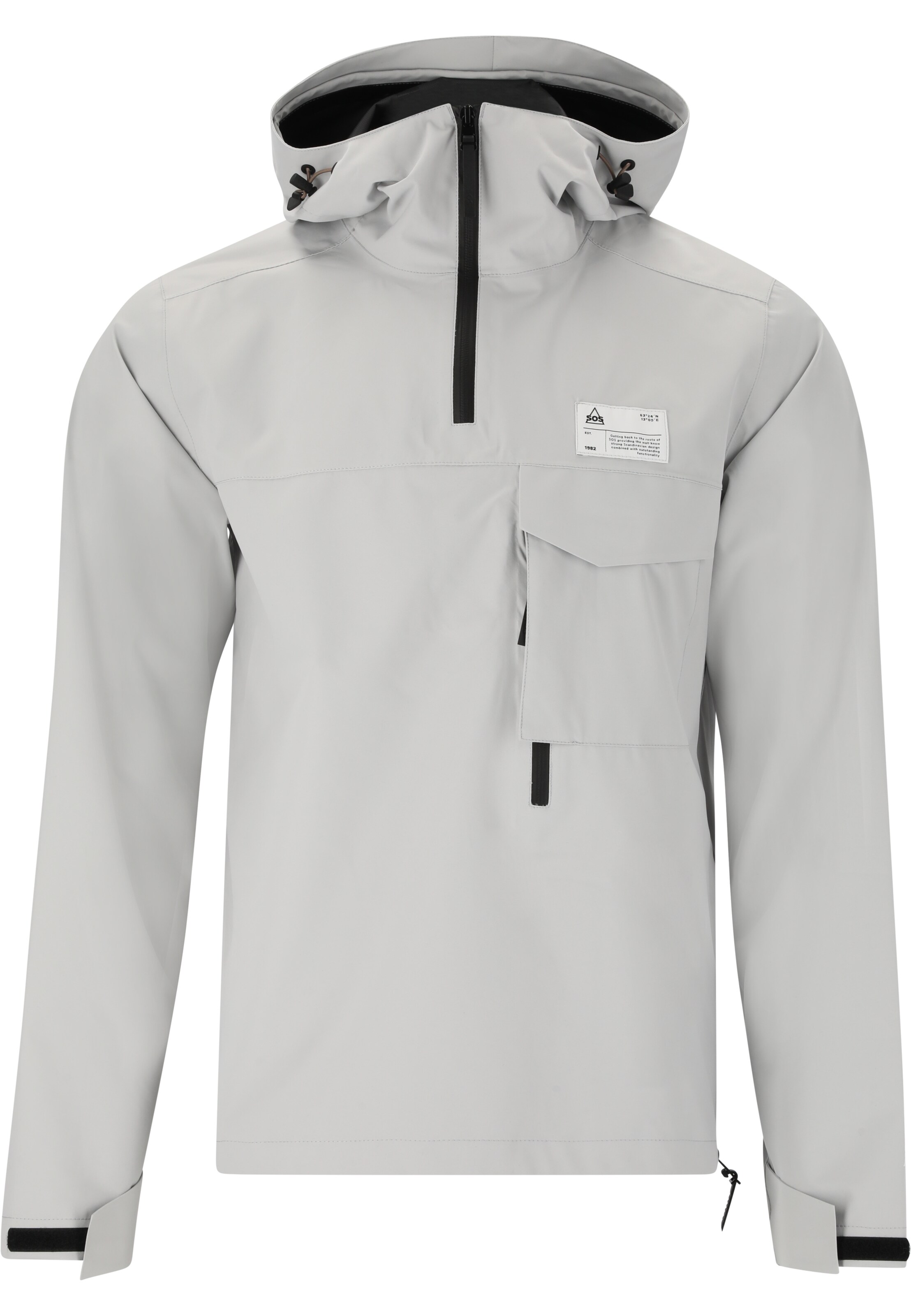 SOS Functionele jas 'Noosa' in Grijs: voorkant