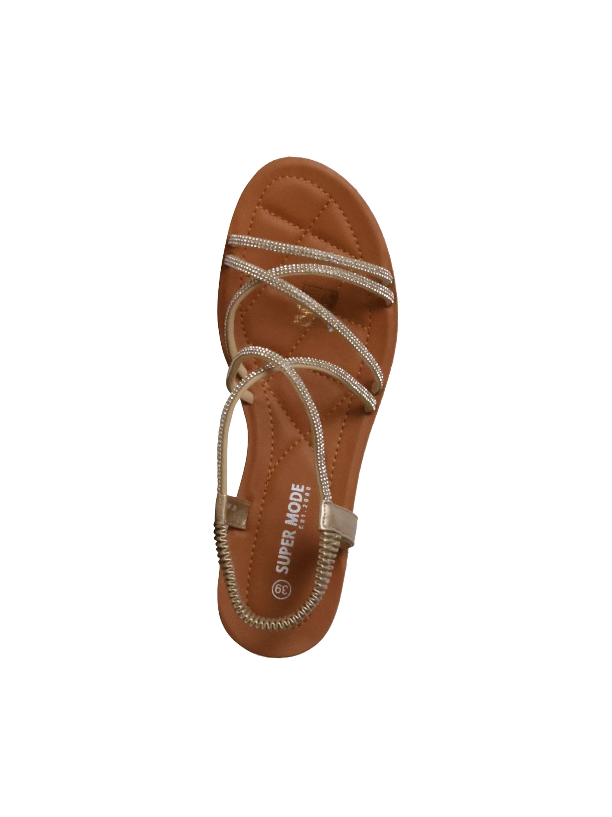 Super Mode Sandals in Gold
