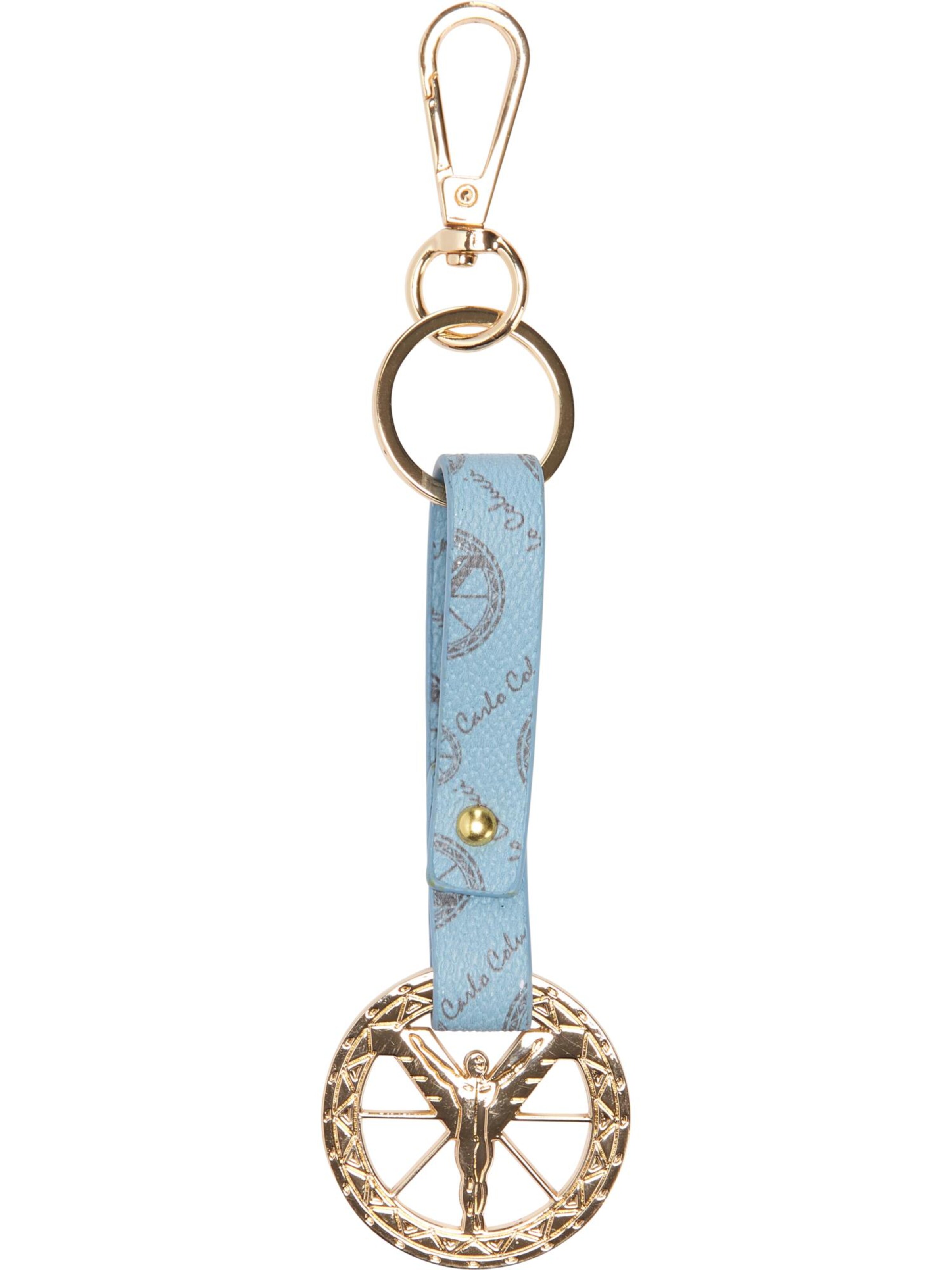 Carlo Colucci Sleutelhanger 'Covre' in Blauw: voorkant