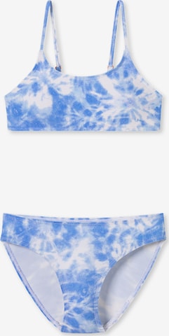 SCHIESSER Bandeau Bustier-Bikini ' Aqua Teens Girl ' in Blau: Vorderseite