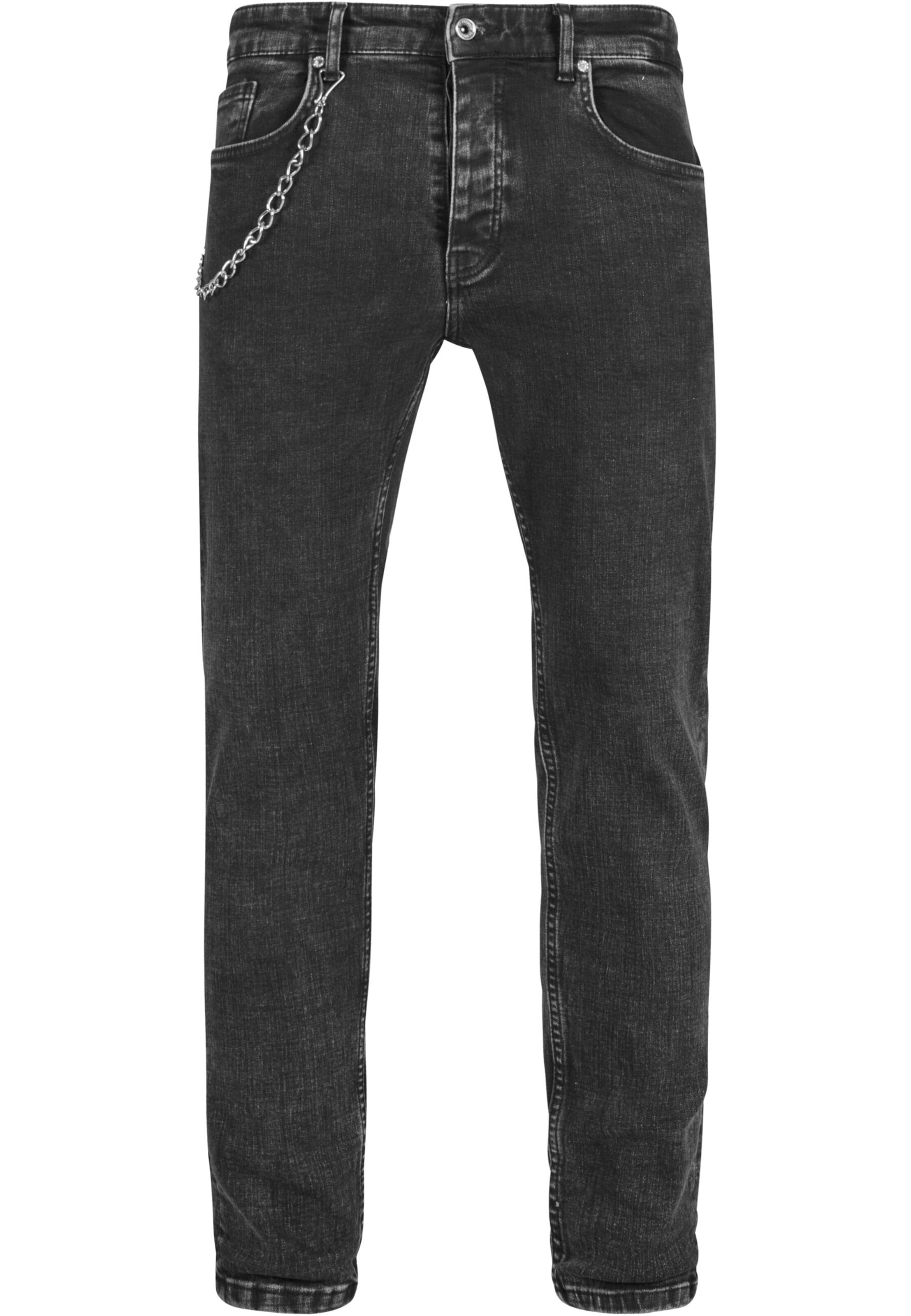 2Y Premium Regular Jeans in Schwarz: Vorderseite