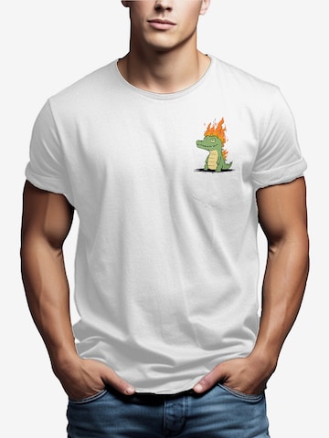 MAKAYA Shirt 'Krokodil' in White