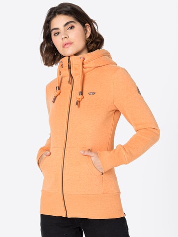 Ragwear Zip-Up Hoodie 'Neska' in Orange: front