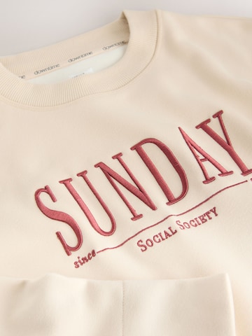 Next Sweatshirt 'Sunday' i beige