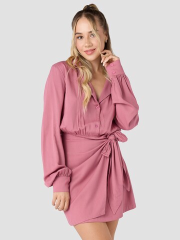 Robe-chemise Laurella en rose : devant