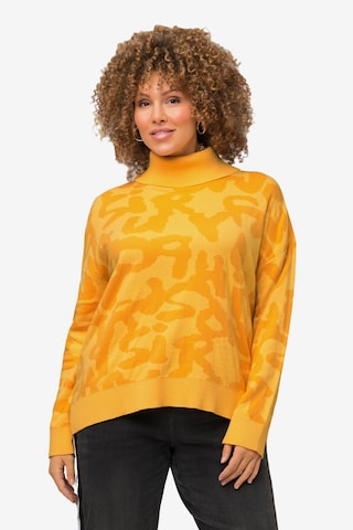 Pull-over Ulla Popken en jaune : devant