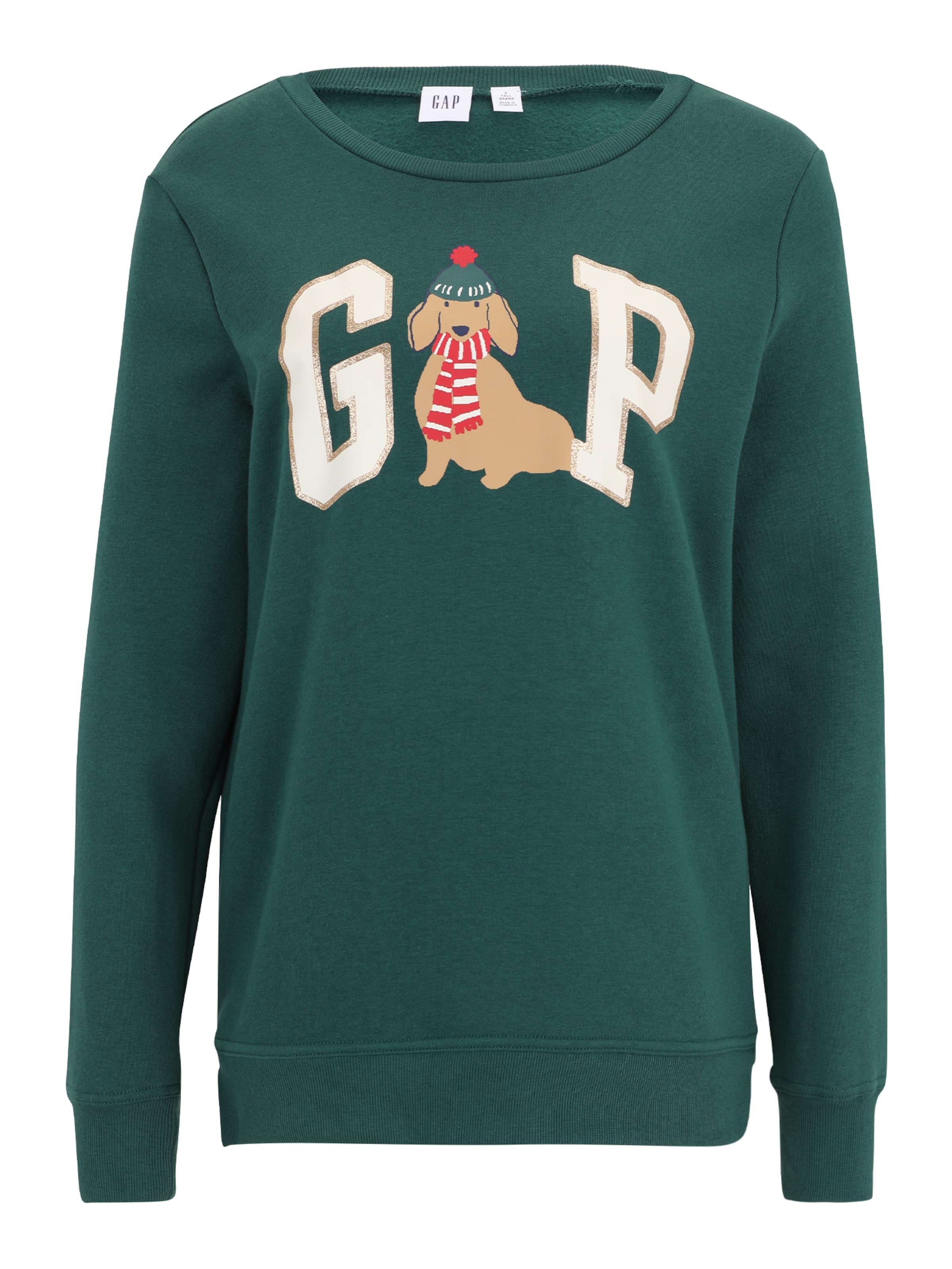 Gap Tall Свитшот в Зеленый: спереди