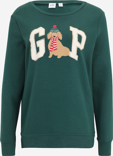 Gap Tall Sweatshirt em bege / verde escuro / vermelho / branco, Vista do artigo