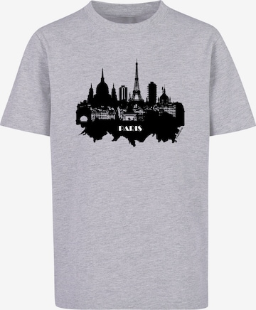 F4NT4STIC Shirt 'Cities Collection - Paris skyline' in Grijs: voorkant
