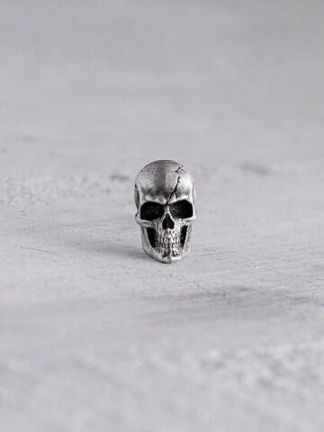 REYTEL Ohrring 'SCHEDEL'‌‌‌‌‌‌‌‌ in Silber: Vorderseite