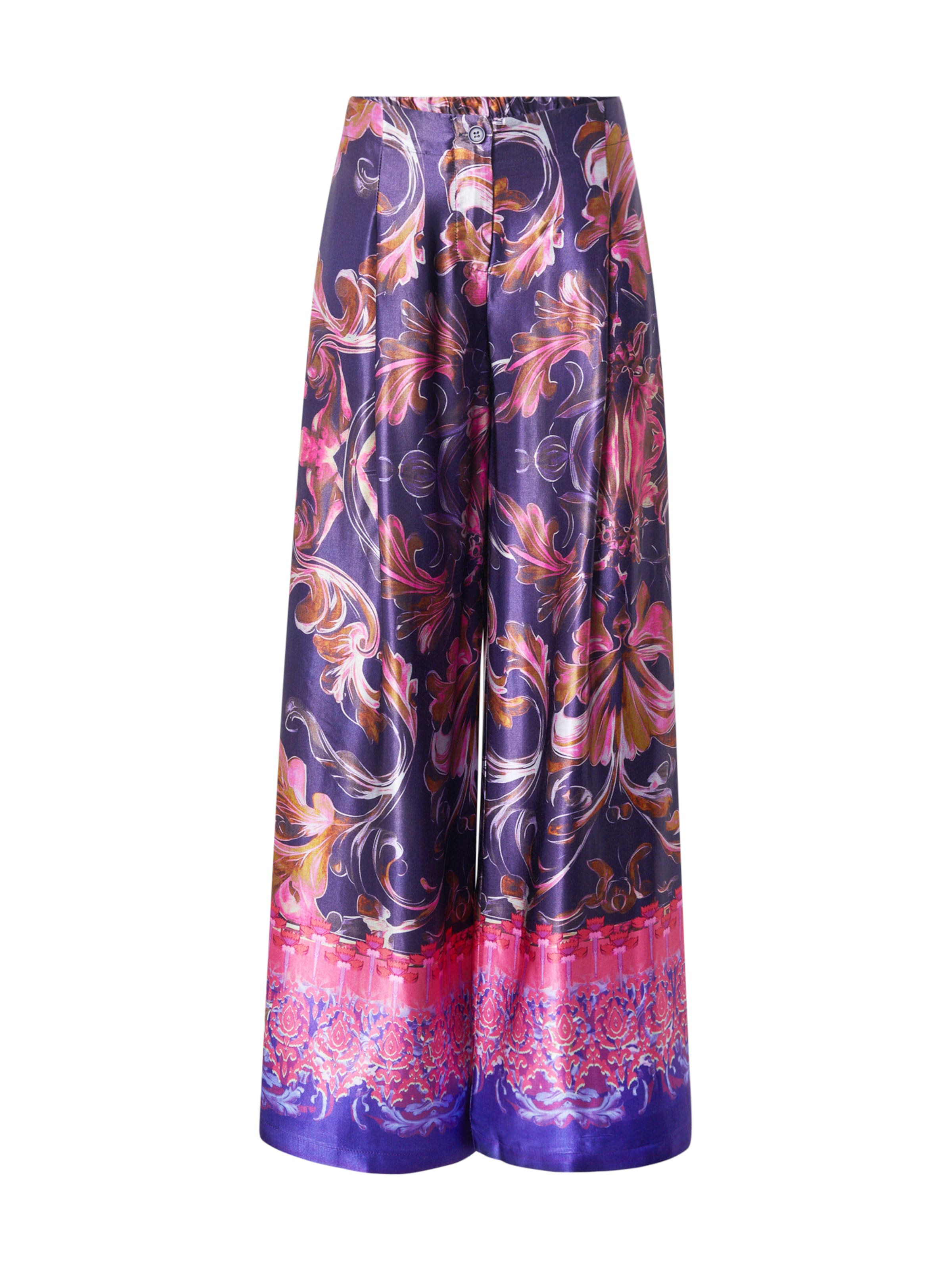 Wide leg Pantaloni cutați 'Happy Blue' de la miss goodlife pe mov: față