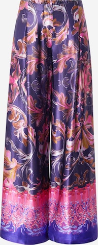 miss goodlifeWide Leg/ Široke nogavice Hlače s naborima 'Happy Blue' - ljubičasta boja: prednji dio