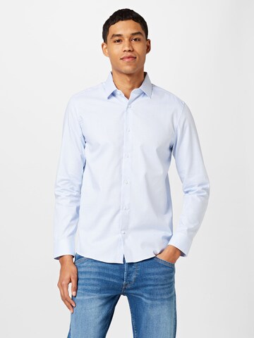 BURTON MENSWEAR LONDON Regular fit Button Up Shirt in Blue: front