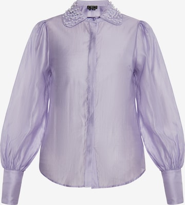 faina - Blusa em roxo: frente