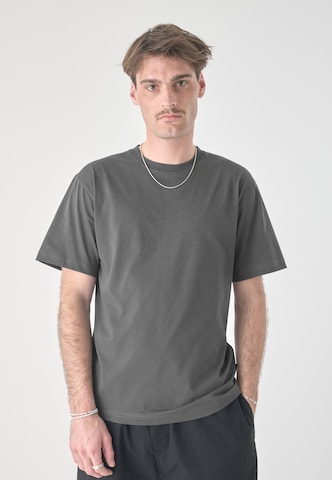 Cleptomanicx Shirt 'Classic Tee Ligull Classic' in Grey: front