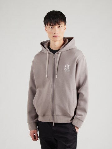 Giacca di felpa di ARMANI EXCHANGE in beige: frontale