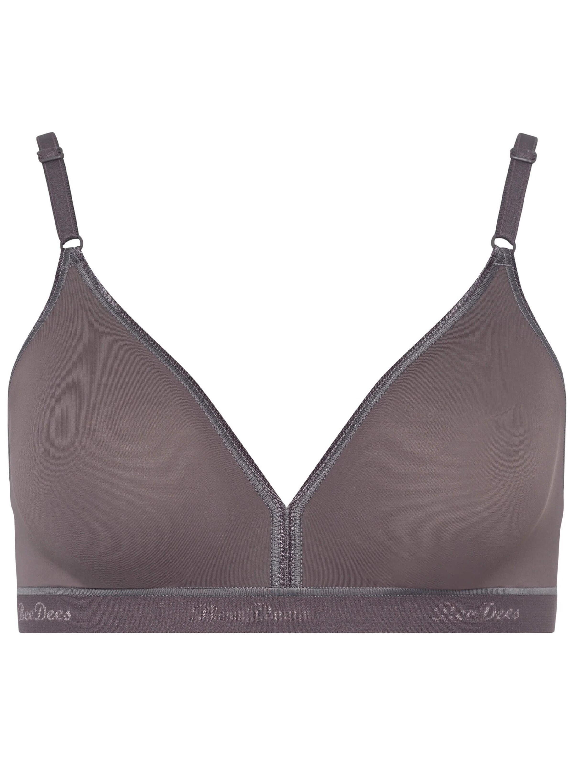 BeeDees Bra 'Soft-BH Microfun N' in Grey: front