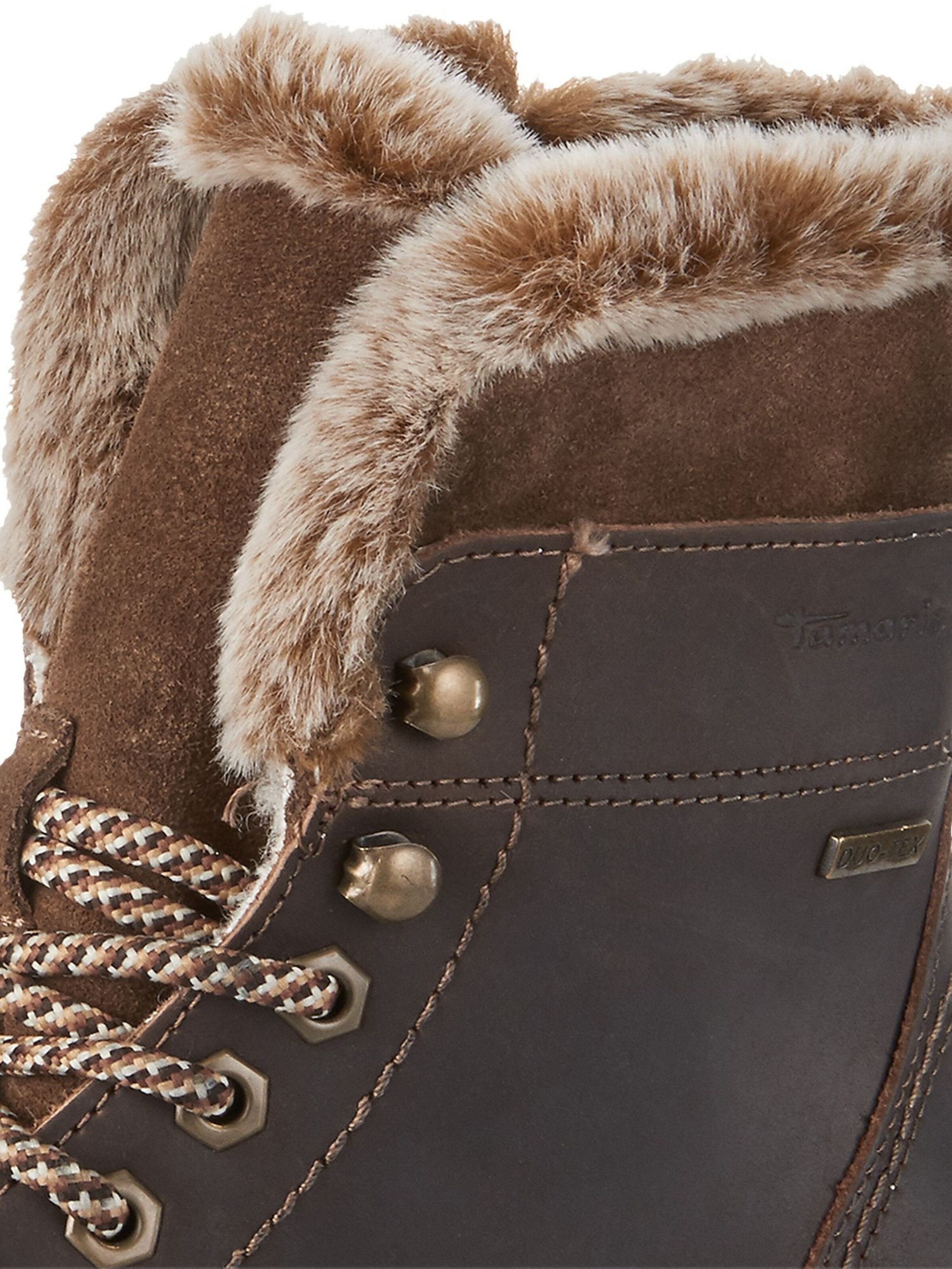 Tamaris Schnürstiefelette in Braun
