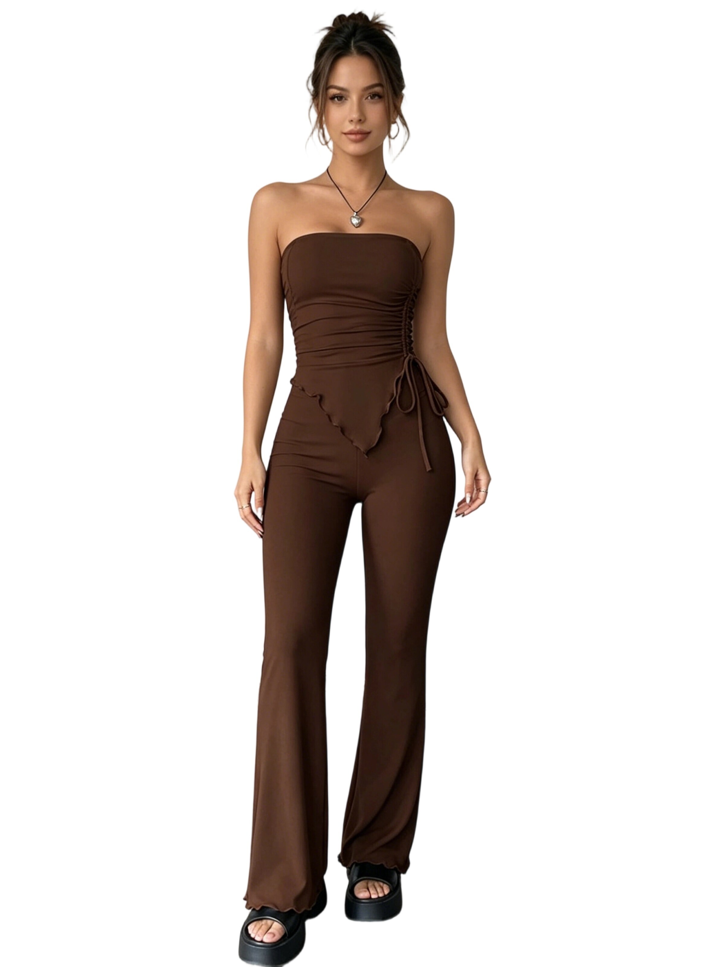 Yesfashion Suit in Brown: front