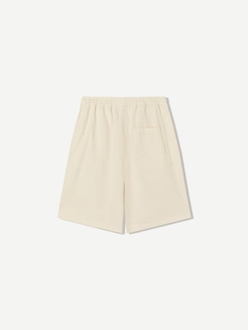 Loosefit Pantalon Bershka en blanc