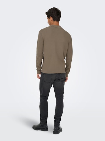 Only & Sons Pullover 'ONSPhil' i beige