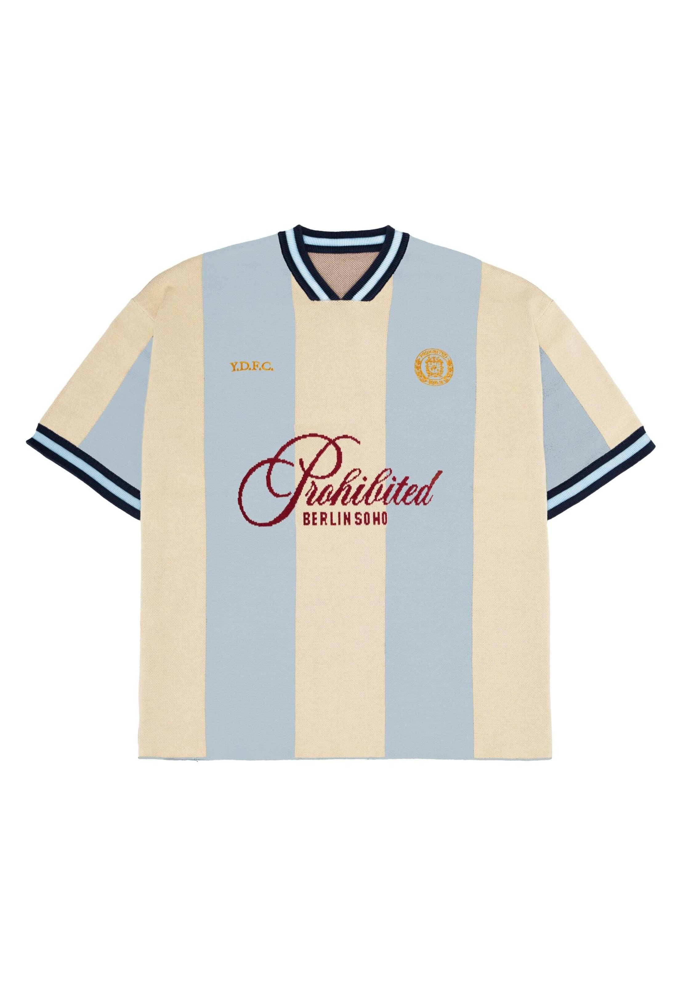 T-Shirt 'PBFC' Prohibited en beige : devant