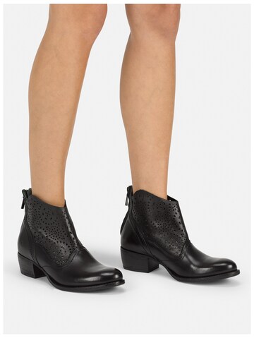 Felmini Wide Fit Stiefelette in Schwarz: Vorderseite