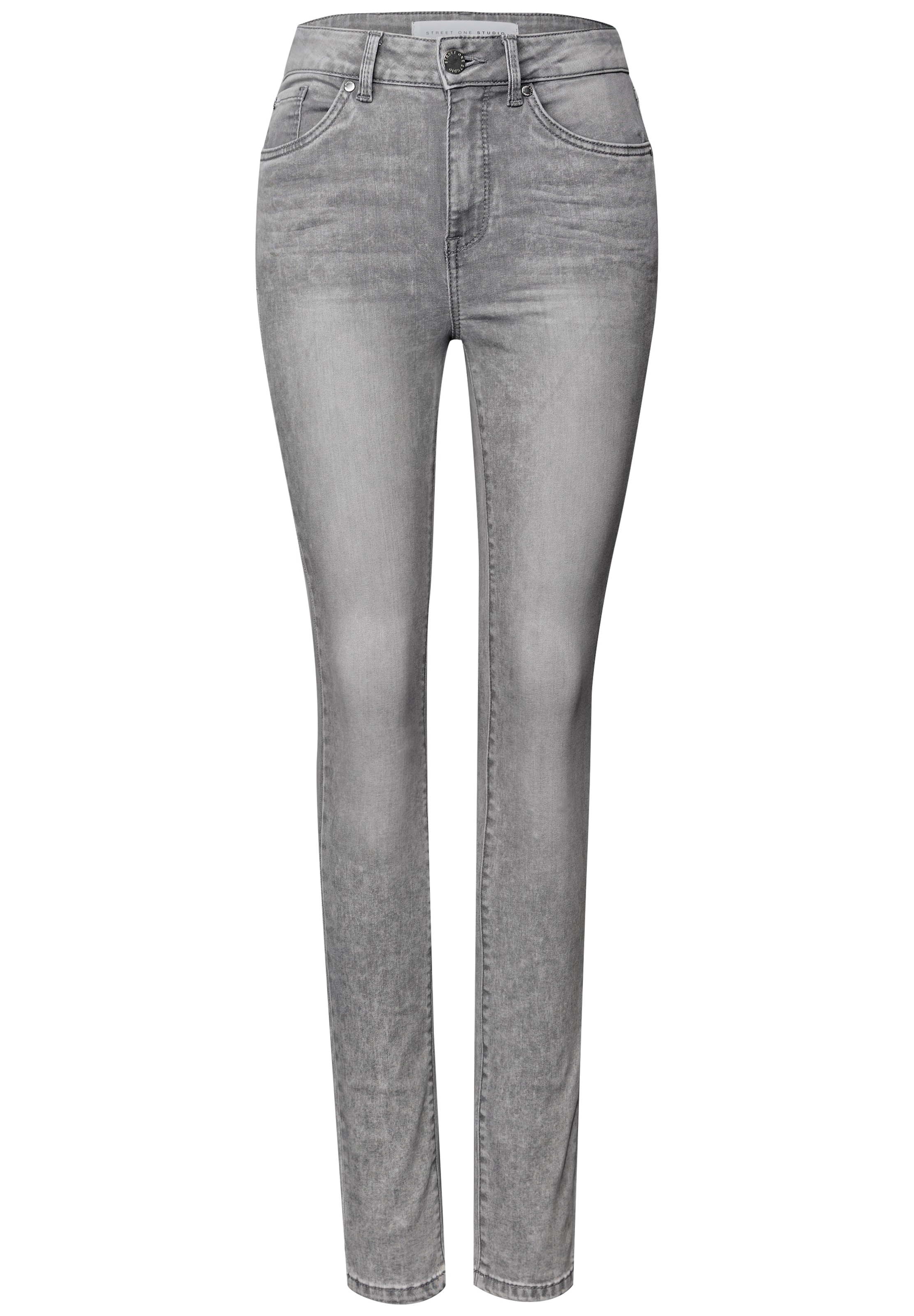 Street One Studio Skinny Jeans in Grau: Vorderseite