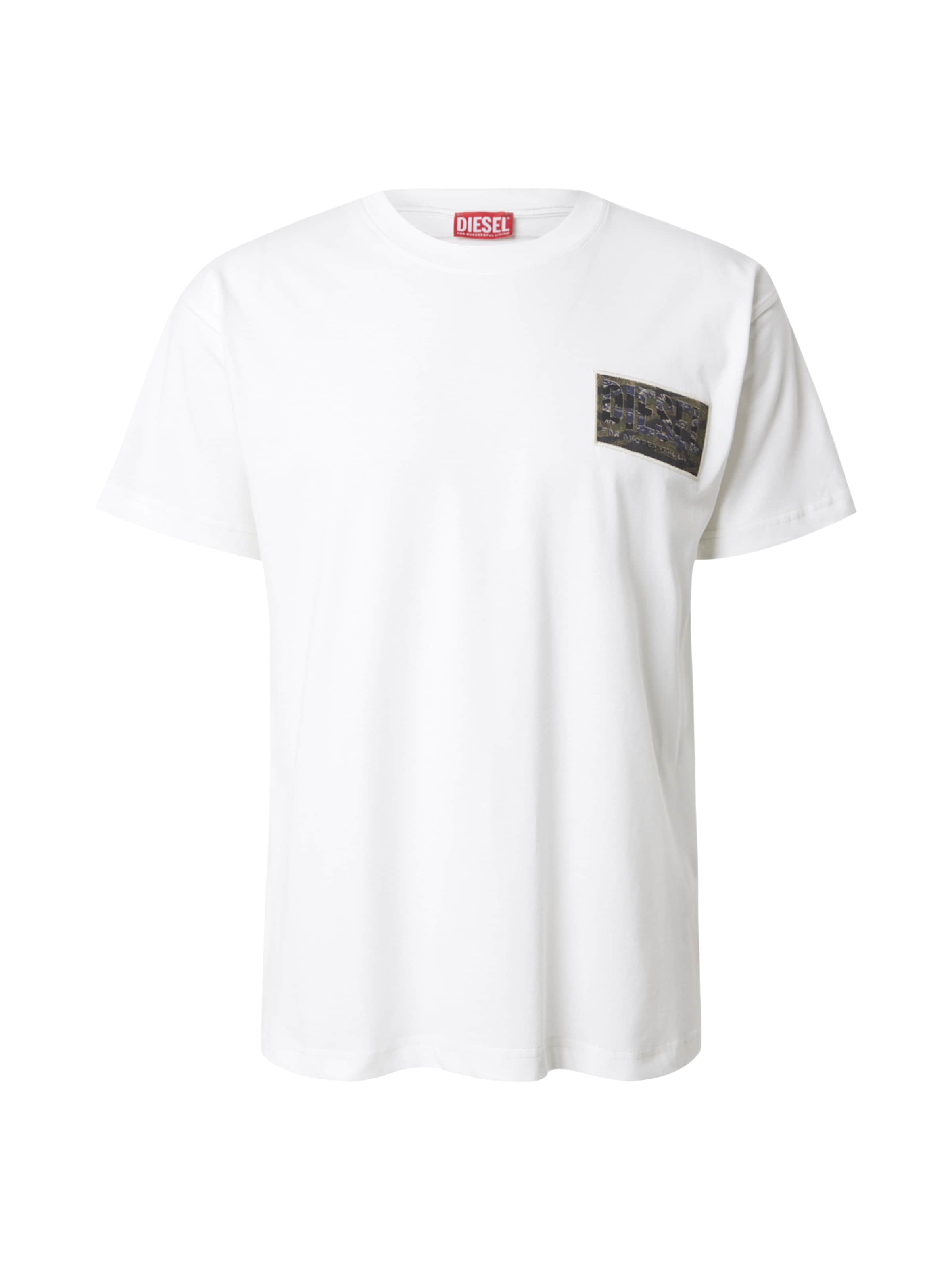 DIESEL Paita 'T-NORM-T3' värissä valkoinen: etupuoli