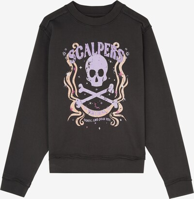Scalpers Sweatshirt 'Skull Festival' i mörkgrå / blandade färger, Produktvy